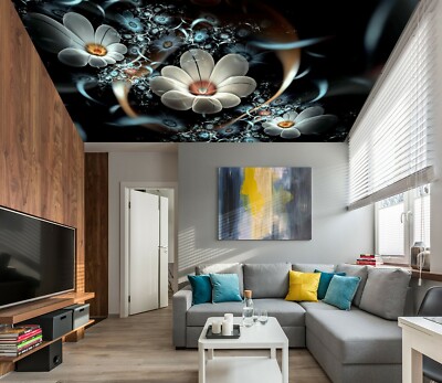 3D White Flower 232 WallPaper Murals Wall Print Decal Wall Deco AJ WALLPAPER Zoe