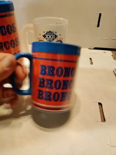 1988 SUPER BOWL XXII Plastic Jack Murphy Stadium Mug USA + 2 Orange Crush Mugs - Picture 3 of 12