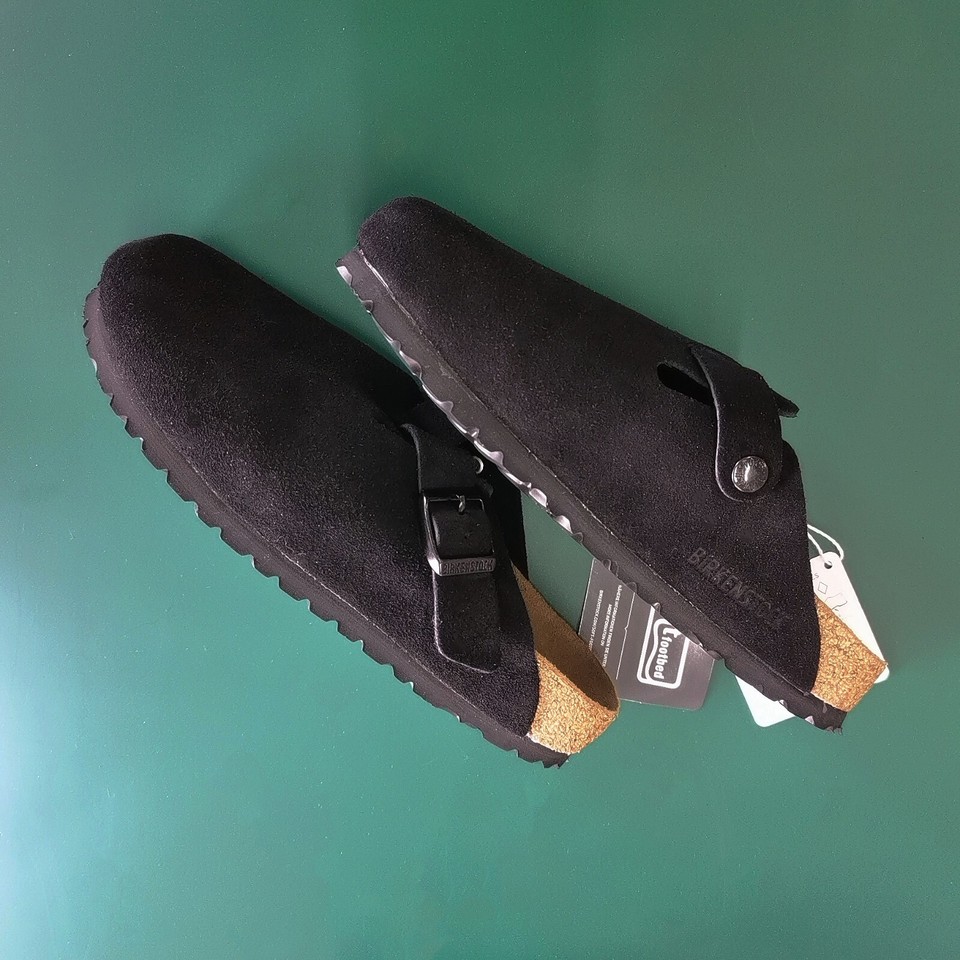 Birkenstock Boston Suede Leather Black Narrow Women's Shoes EU Size 39
