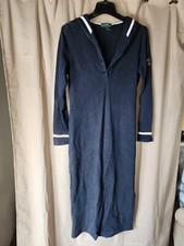 Lauren Ralph Lauren Petite L/S Knit Sailor Collar Maxi Dress Womens sz S  Blue