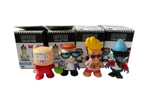 4 Titans Cartoon Network seltene Figuren Dexter, Johnny, Mordecai, Finn mit Boxen - Bild 3 von 7