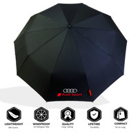 Genuine Audi Umbrella Folding Compact Windproof Automatic Anti-UV Sun Rain Black