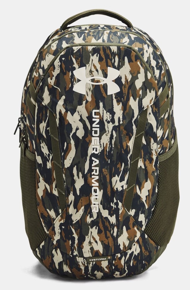 Under Armour Hustle 6.0 16 Inch Laptop Backpack in Green Camo