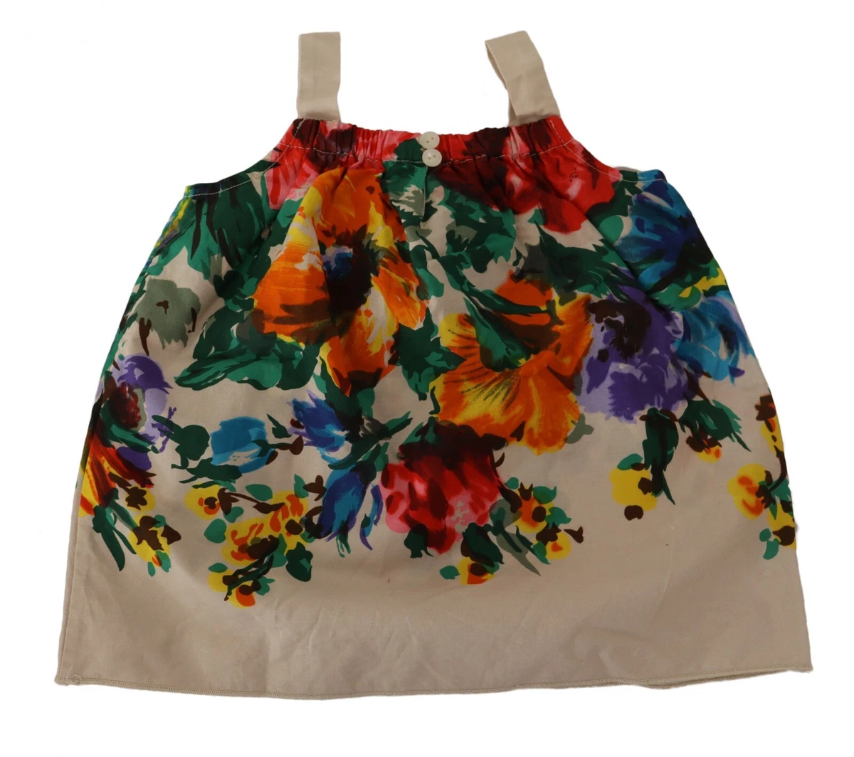 Dolce amp; Gabbana Kids floral-print short-sleeve dress - White