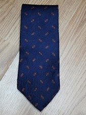 VTG Kuppenheimer Premier Edition Mens Silk Necktie Navy Grain 57 x 3.5