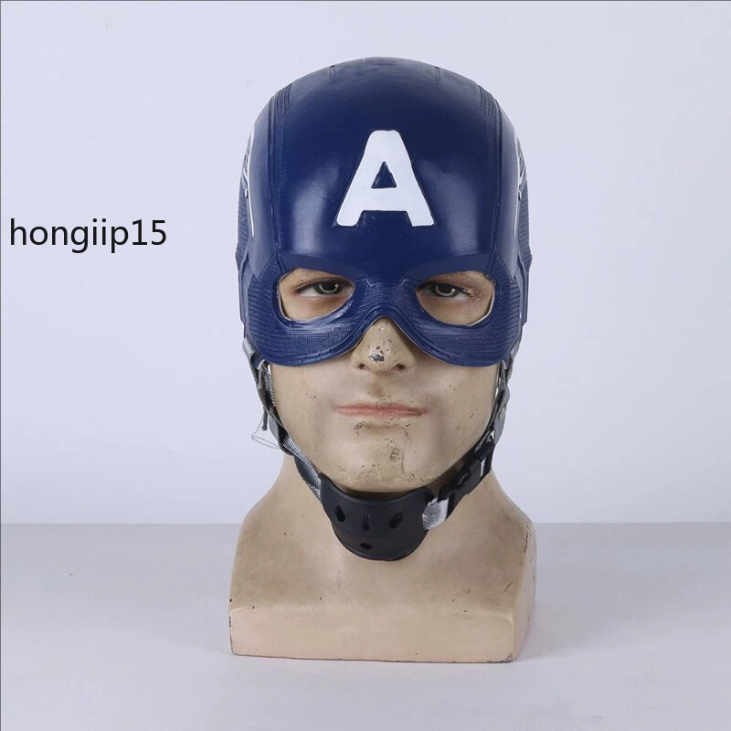 Marvel Capitán América Máscara Casco Juegos con disfraces Halloween Disfraz utilería Hombre Regalo Niño Foto 3 de 4