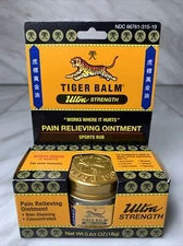 Tiger Balm Ultra Strength Pain Relieving Ointment Non-Staining 18 gm EXP 06/2025
