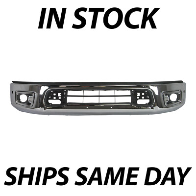 NEW Chrome - Front Bumper Face Bar Assembly for 2017-2019 Nissan Titan w/ Park