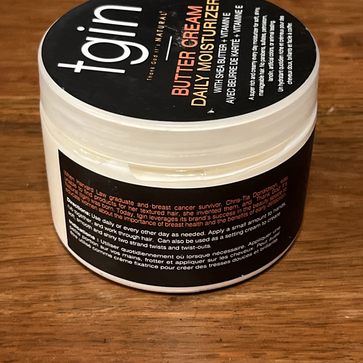 tgin BUTTER CREAM Daily Moisturizer with Shea Butter Vitamin tgin BUTTER CREAM Daily Moisturizer with Shea Butter Vitamin