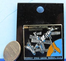NASA PIN vtg MIR Space Shuttle ATLANTIS Rende...