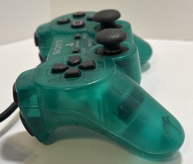 OEM Sony PlayStation 2 PS2 Emerald Green Clear Dualshock Controller Official