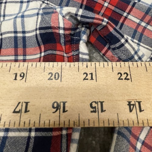 J Crew Hemd Herren groß kariert Button Down Langarm Tasche Oxford Baumwolle - Bild 4 von 8