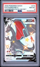 pokemon charizard v card price Full Art Champions Path ETB SWSH050 PSA 8 – TBC Games Encased in a durable acrylic holder to highlight the vibrant artwork of this fan Charizard V - Champion's Path