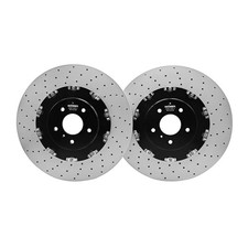 Two-Piece Pair set Front Floated Drilled 390mm Disc Brake Rotors For Nissan GT-R
