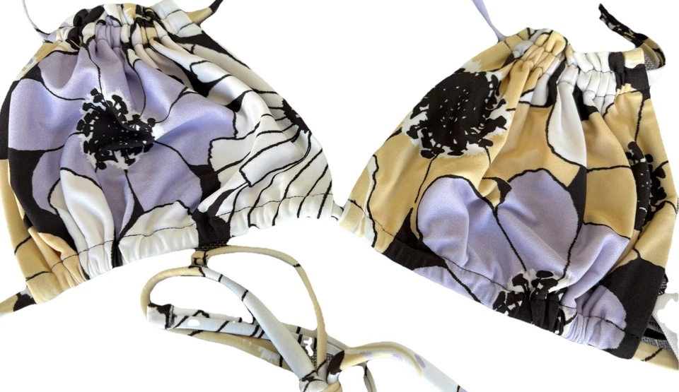 NUEVO CON ETIQUETAS MADEWELL Bikini de Tanga Top Traje de Baño para Mujer XS Distante Lavanda Foto 2 de 4