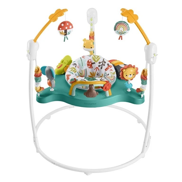 Fisher-Price Whimsical Forest Jumperoo Baby Bouncer w/ Music & Lights