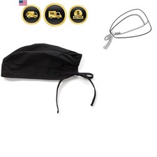 Men and Women Scrub Cap with Adjustable Elastic Tie-Back Lightweight, Breatha...