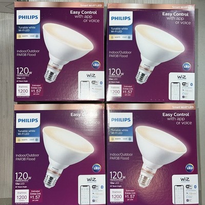 Philips Tunable White 120W Dimmable Smart Wi-Fi Wiz Light Bulbs LOT OF 4 PCS