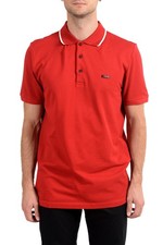 Burberry Men's Red Short Sleeve Polo Shirt