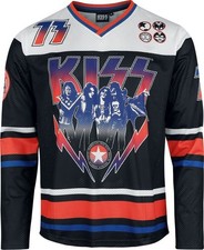 KISS Hockey Jersey Mesh V  Neck Long Sleeve Official Licensed Band Merch