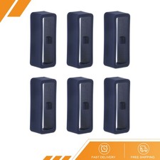 6pack Watch Strap Loop Fastener Rings 18mm Rubber Watch Holder Keeper Blue
