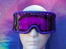 Vintage Uvex Snowboard Ski Goggles Purple Triflex Anti Fog Climazone Needs foam