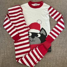 Hanna Andersson Organic Cotton Long Holiday Dog Pajama Set Size 130 8 Stripes