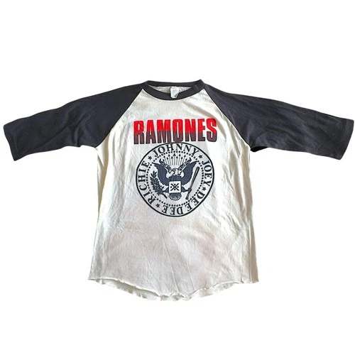Ramones Baseball T-Shirt Kodel Tag Punk Rock Ri 1980s vintage concert t-shirt, vintage, single stitch, B+ condition