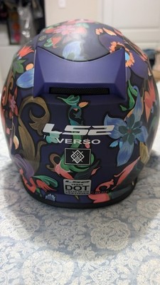 LS2 Verso Floral Brasil Matte Purple Helmet  Adult XXXL (65-66 cm) Tried On Once