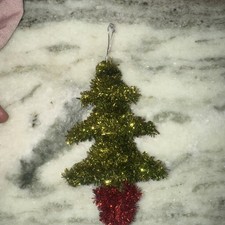 Christmas tree vintage tinsel ornament Xmas holiday tree FAST SHIP NICE