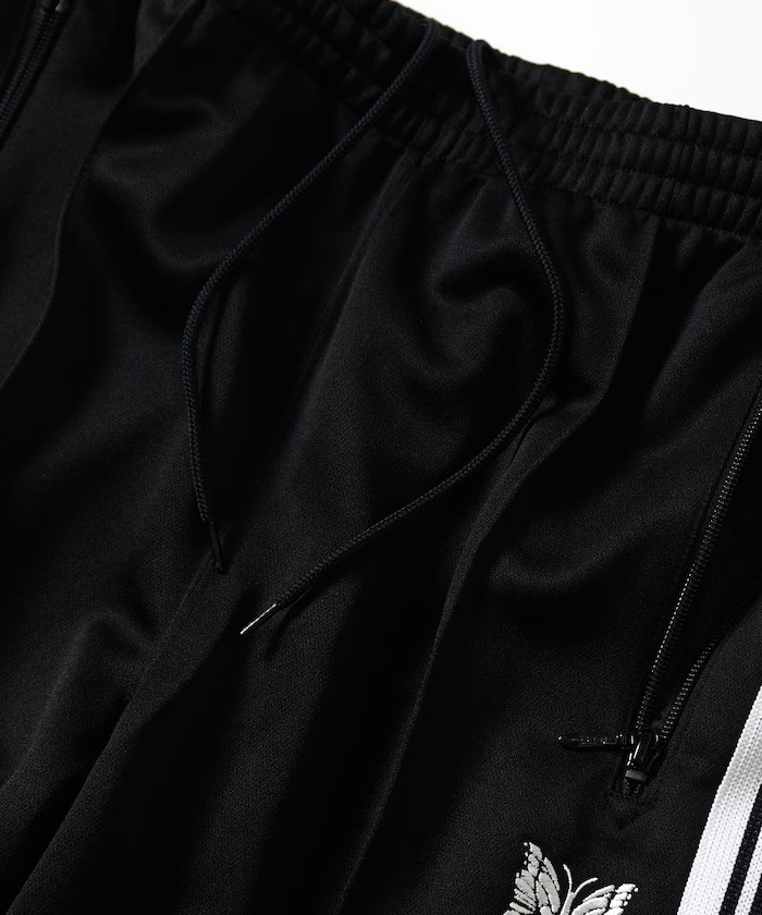 NEEDLES Track Pants Poly Smooth Black/White Size XS,S LIMITED