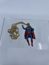 Vintage Superman Diecast Necklace w/ Chain 1978 DC Comics