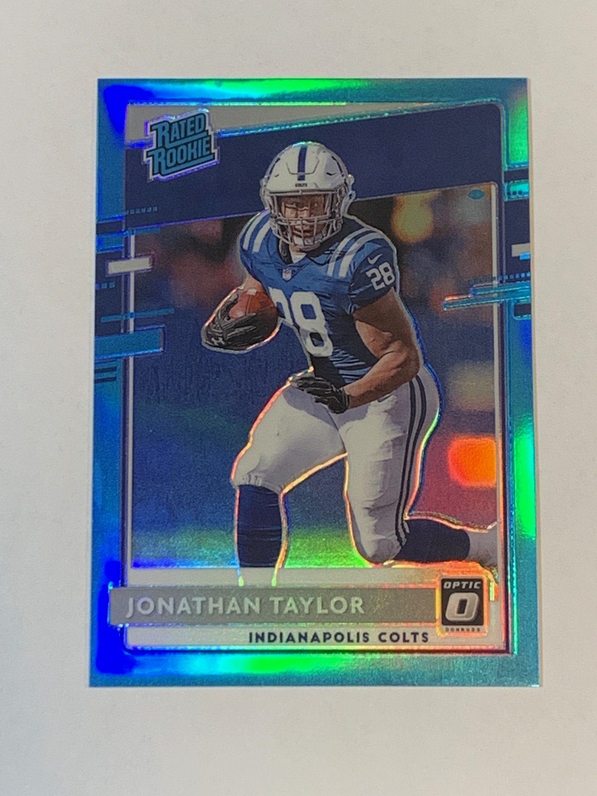 Jonathan Taylor (RC), Indianapolis Colts, 2020 Optic Aqua #115/299