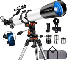 Telescope for Adults High Powered 90Mm Aperture 800Mm 32X-240X ,Refractor Telesc