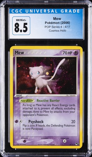 2006 POKEMON POP SERIES 4 - COSMOS HOLO #4/17 MEW CGC 8.5