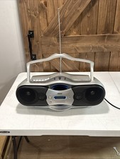 Sony CFD-F10 Boombox Silver CD Radio Cassette-Corder AM FM Portable Unit Stereo