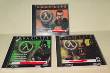 Half Life GOTY, Counter Strike &Opposing Force PC Games 1999-2000 Retro Preowned