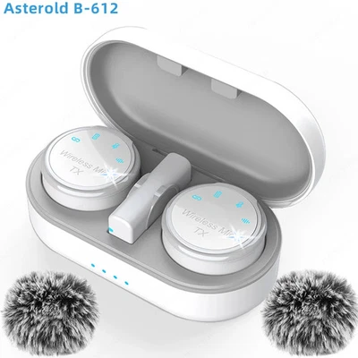 BRANDED Magnetic Wireless Lavalier Microphone Noise Canceling Audio Video Recording Mic