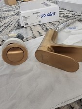 Duravit Wave Single Lever Bidet Mixer Pop Up Waste Brushed Bronze WA2400001004