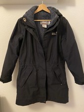 Jack Wolfskin Urban Outdoor Damen Anorak Jacke M schwarz gefüttert Kapuze