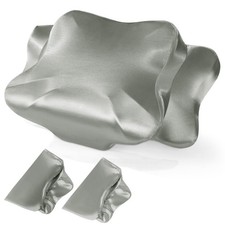 2 Pack Satin Cervical Pillowcase, Smooth  Soft Pillow Case Cover,Ergonomic P...