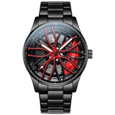 Herrenuhr Racing Style - Drehbare Autofelge …