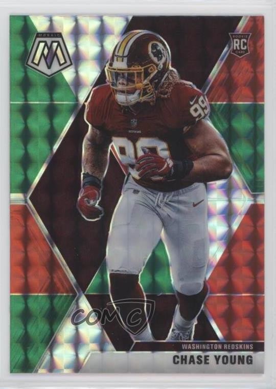 2020 Panini Mosaic Rookies Choice Red and Green Prizm Chase Young #202 Rookie RC