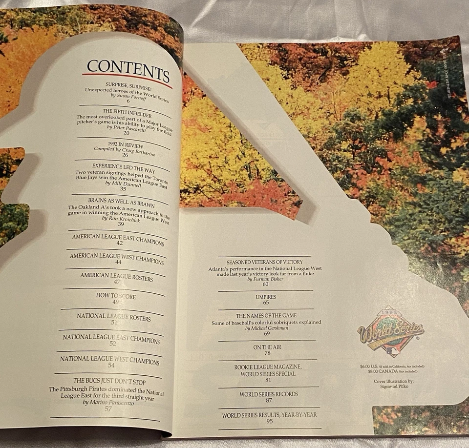 1992 MLB World Series Official Souvenir Program Toronto Bluejays Atlanta Braves - Image 3 of 4