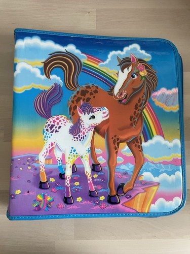 Lisa Frank Rainbow Chaser and Lollipop 3 Ring Zip Binder