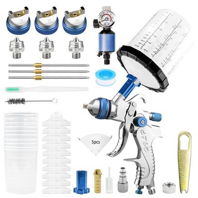 HVLP Air Paint Spray Gun Kit for Automotive Car Auto Primer 1.4/1.7/2.0MM Nozzle