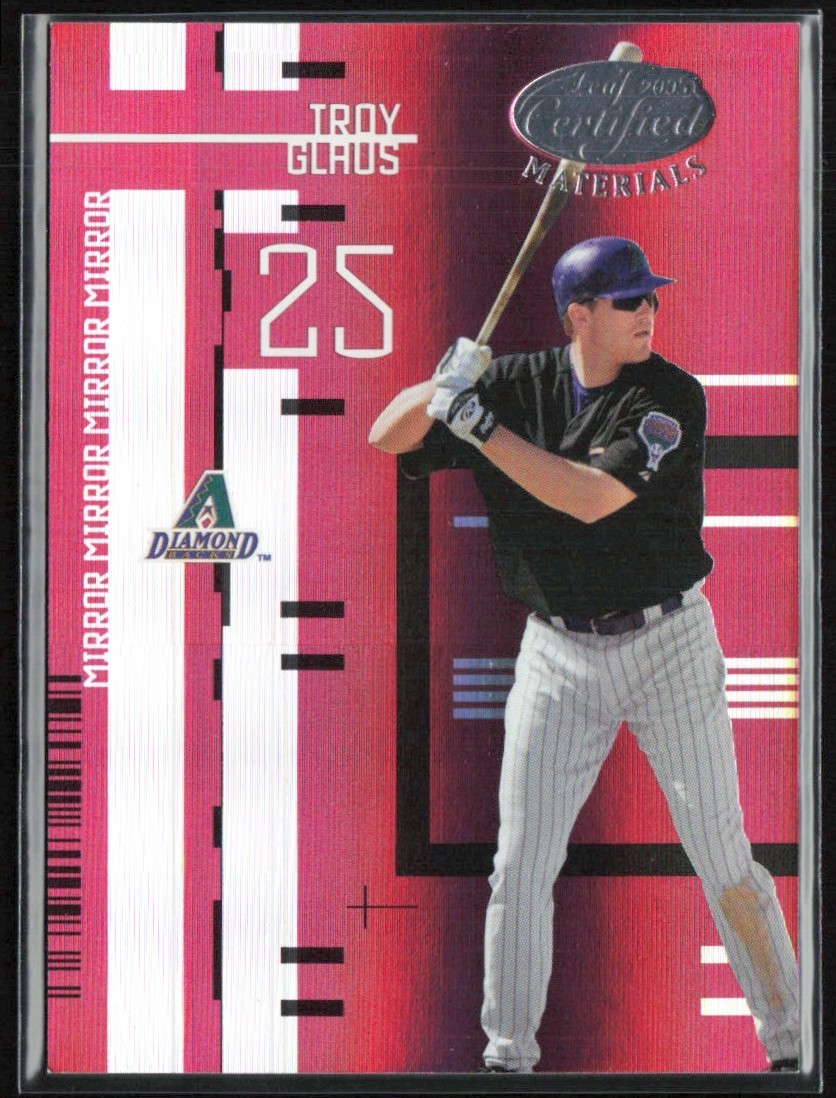 Troy Glaus 2005 Leaf Certified Materials Mirror Red /100 #146 Arizona