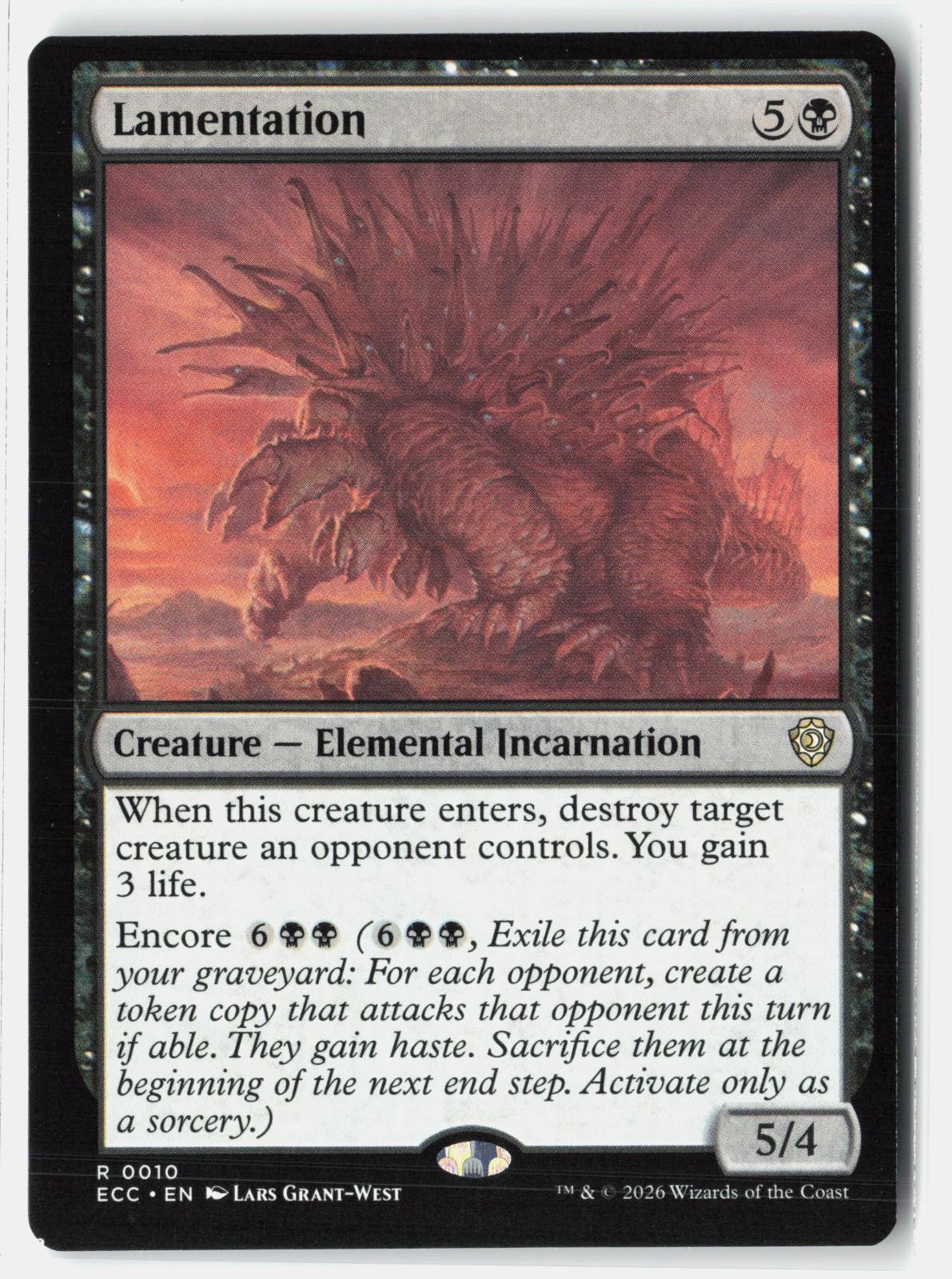 Lamentation 10 Commander: Lorwyn Eclipsed Magic: The Gathering NM