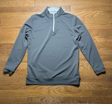 Peter Millar Quarter Zip Pullover Youth Large (11-12) Gray Perth Performance