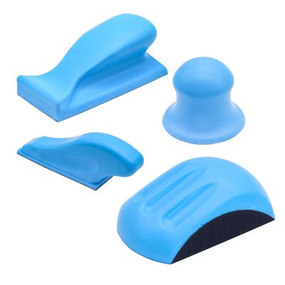 4PCS Hand Sanding Blocks Hook and Loop, 5 Inch Mouse Sanding Block and 5.3'' H